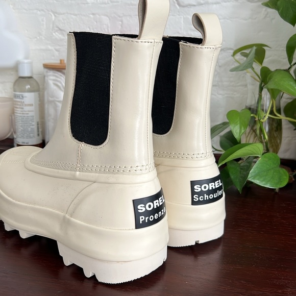 SOREL x Proenza Schouler cream chunky waterproof boots Sz 9.5 - Picture 3 of 8